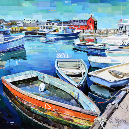 collage of Rockport, MA harbor by Betsy Silverman