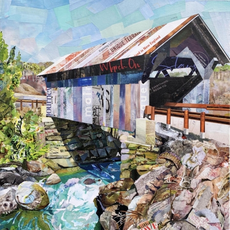Covered Bridge collage by Betsy Silverman