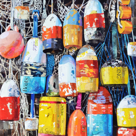 buoys collage by collage artist betsy silverman