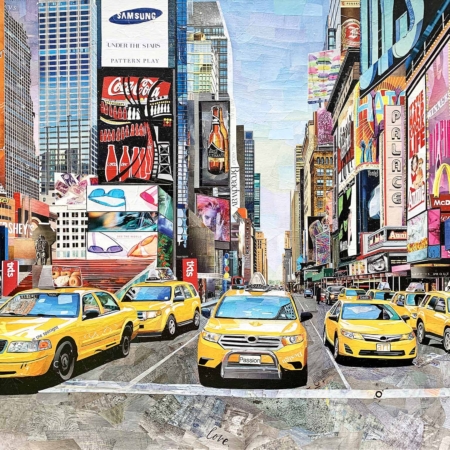Times square collage by Betsy Silverman