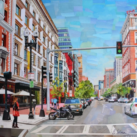 Boylston street Collage by Betsy Silverman