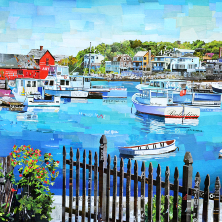 Collage of Rockport Harbor by Betsy Silverman