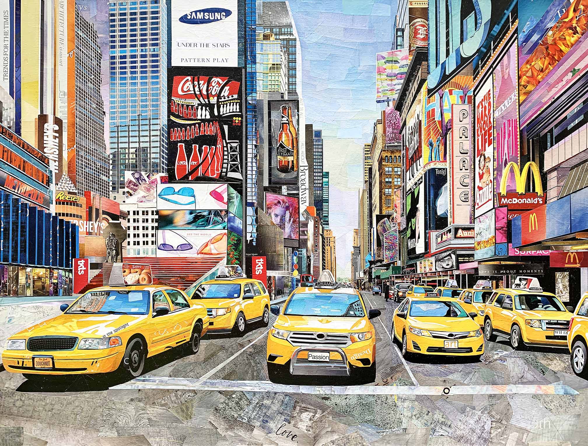 Times Square collage by Betsy Silverman